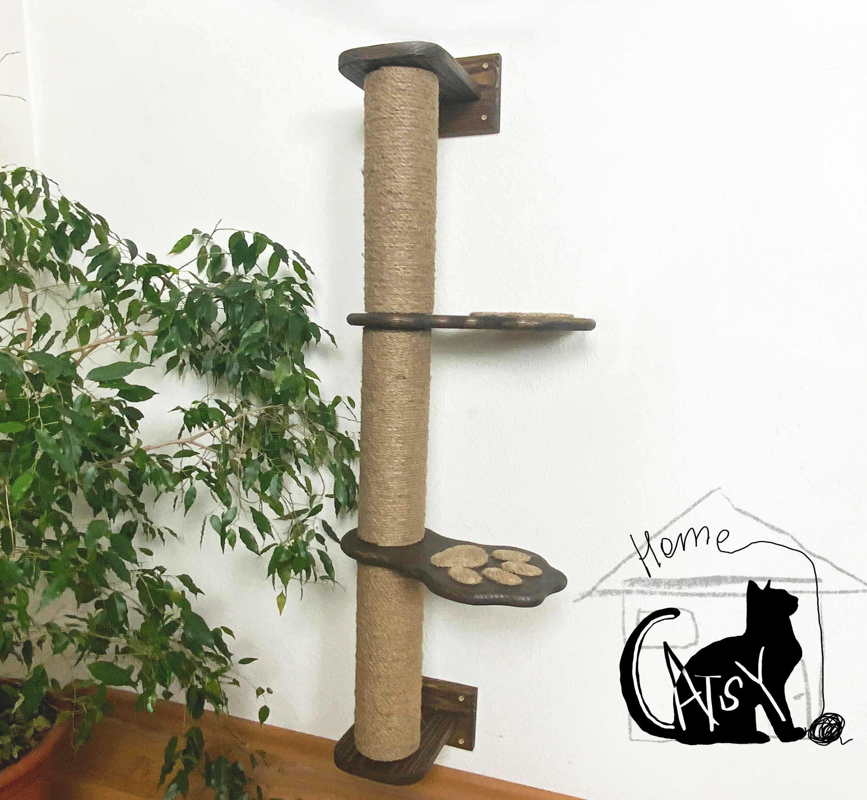 Cat Sisal Scratching Post Cat Shelves Cat Climbing Pole Cat Etsy