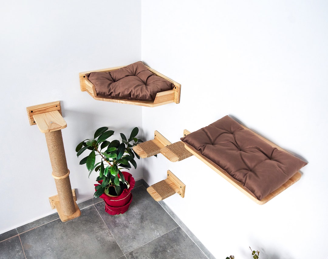 Cat Tree, Corner Cat Shef, Cat Tower, Cat Shelves, Cat Tree Modern, Cat