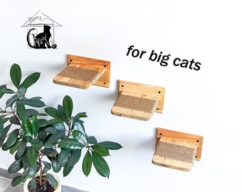 Large cat shelf, Cat wall shelves, Cat ladder, Cat steps for big cats, Cat perch, Cat furniture for Maine Coon