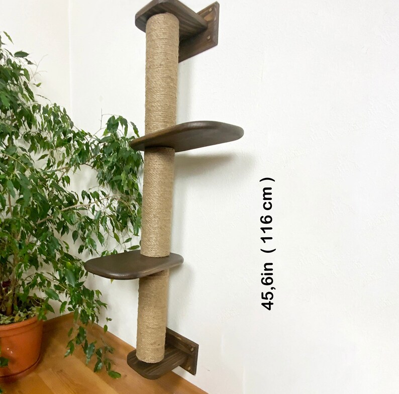 Cat Shelves and Scratching Post for Climbing Cats Solid Wood Etsy