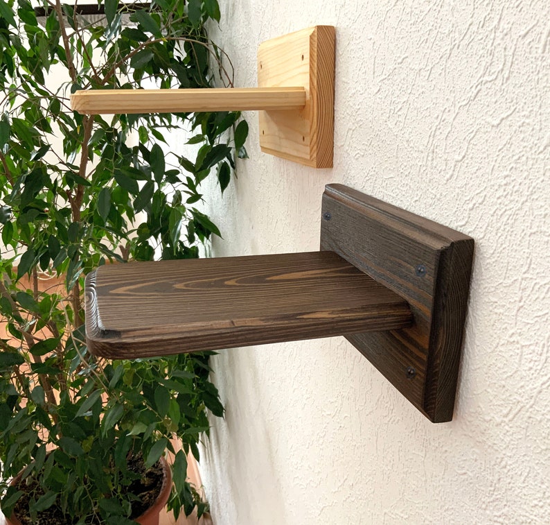 SET Cat Steps Wood Cat Shelves Cat Wall Shelves Cat Bridge - Etsy