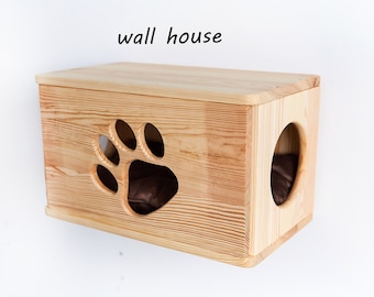 Cat Wall Shelves, Cat House for Wall, Cat Condo, Cat Cave, Cat furniture, Cat wall bed