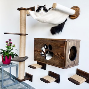 Cat house, Cat wall furniture, Cat shelves, Cat hammock, Katzenmöbel, Cat climbing, Cat furniture, Cat house for wall, Cat bed house