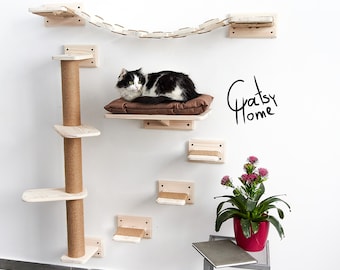 Cat wall furniture, cat furniture wall, cat shelves, cat wall shelves, wall cat shelves, wall mount cat bed, floating cat shelf