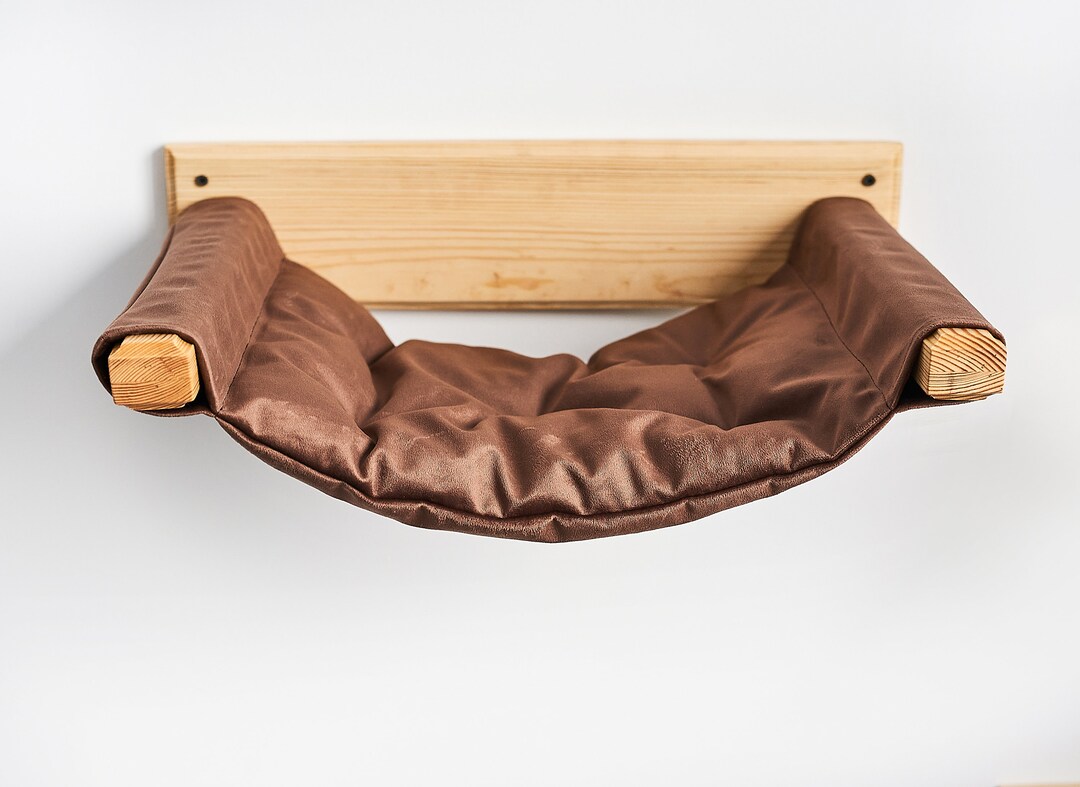 Cat Hammock for Playing and Relaxing, Wood Cat Bed, Cat Perch, Cat