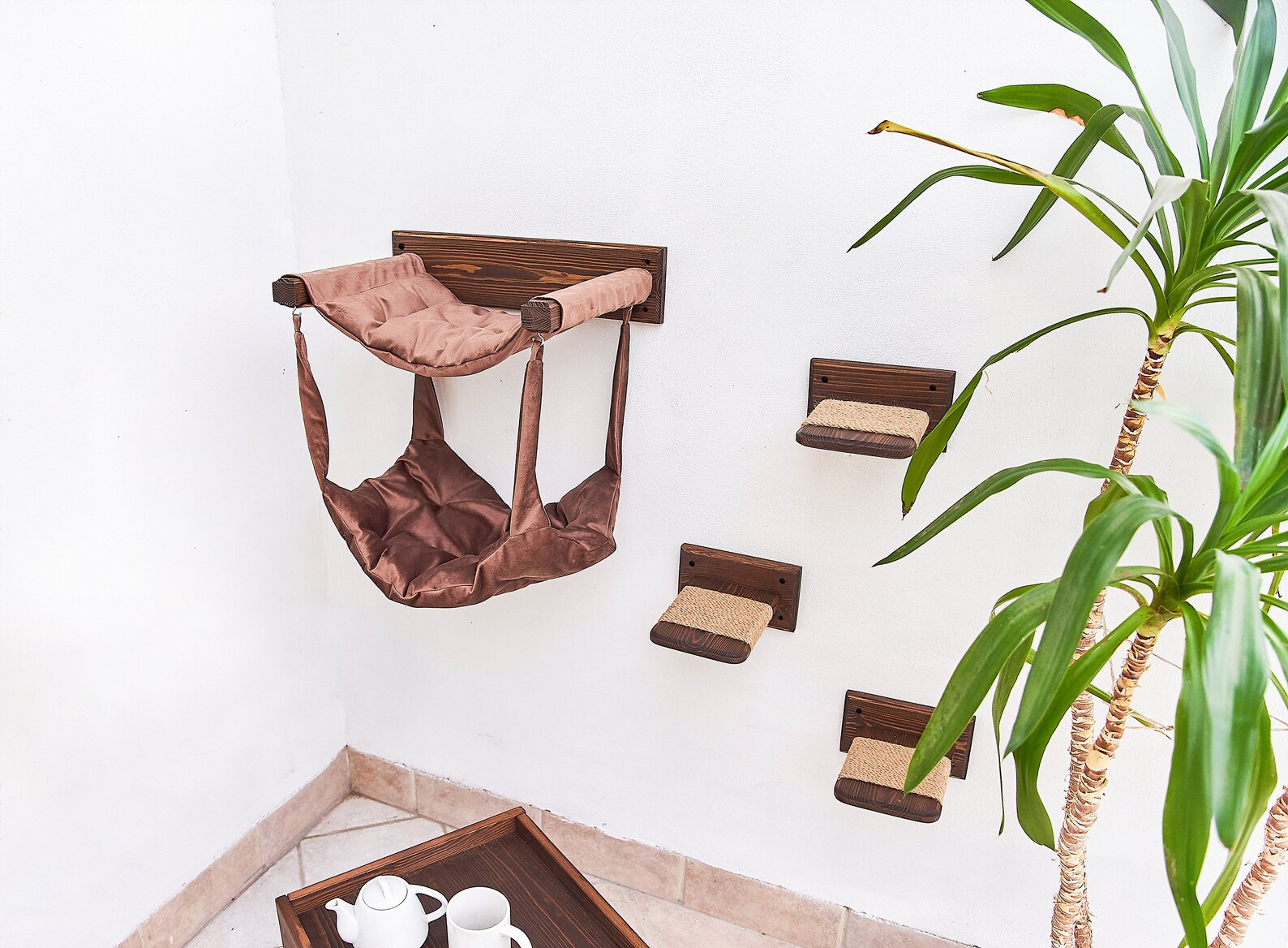 Cute Cat Hammock Cat Toy Cat Wall Hammock Kitten Toys Etsy