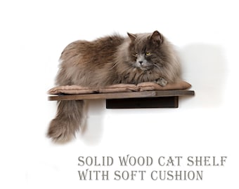 Cat bed, Cat bed wall, Cat perch, Cat shelf, Cat wall furniture wood, Cat lover gift