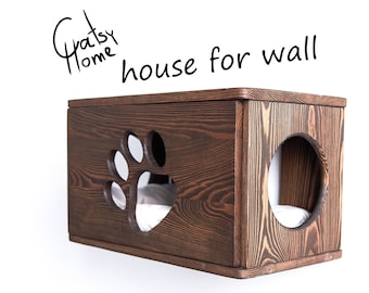 Cat House for Wall, Cat Condo, Cat Cave, Cat furniture, Cat wall bed, Cat Wall Shelves