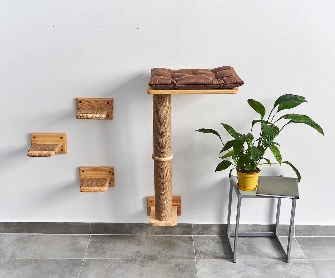 Cat Shelf Cat Tower Wall Shelves for Climbing Cats Made of Etsy