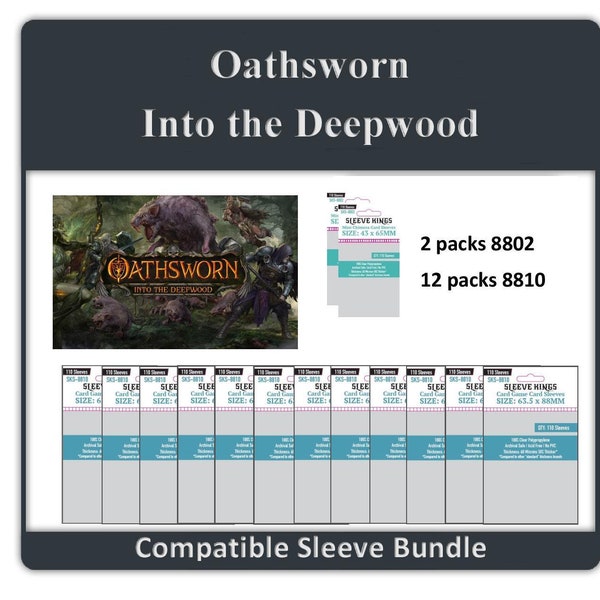 Oathsworn Into the Deepwood Sleeves Etsy
