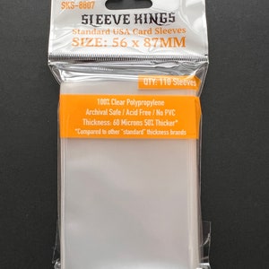 Sleeve Kings Standard USA Card Sleeves (56x87mm) - 110 Pack, SKS-8807 (K-Pop Photocards)