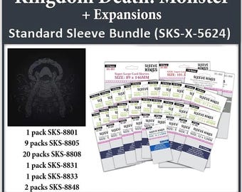 Kingdom Death Monster" + Expansions Compatible Card Sleeve Bundle (8801 x 1, 8805 X 9 + 8808 X 20 +8831 X 1 + 8833 X 1, 8848 x 2)