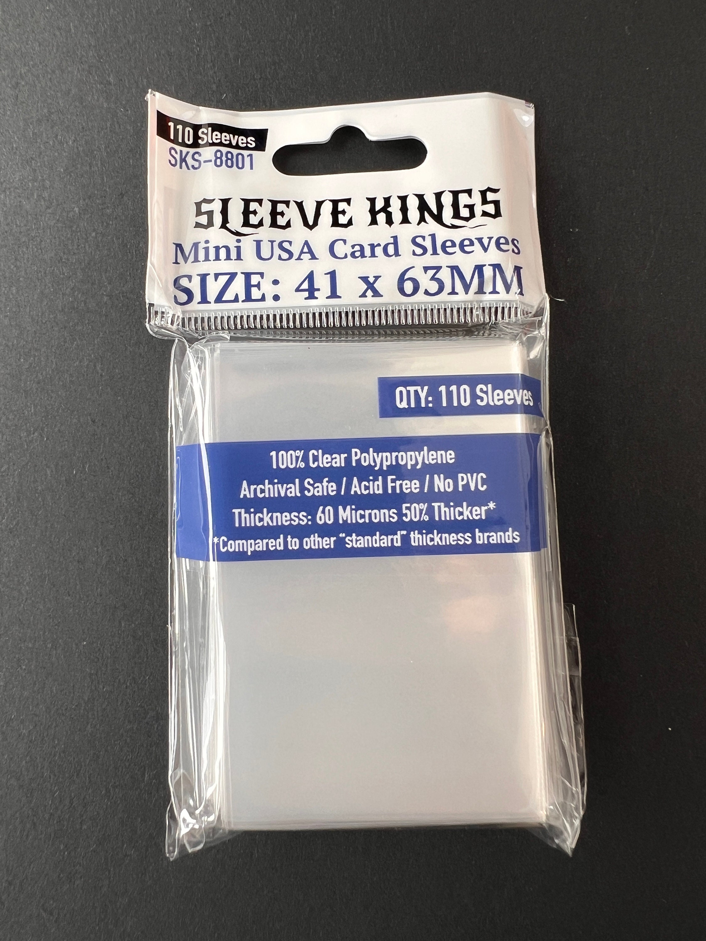 Premium Standard American Card Sleeves (57x89mm) -55 Pack, 100 Microns –  sleevekings