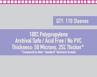 Penny Card Game Card Sleeves (67x92mm) - 110 Pack, 50 Microns, SKS-7710