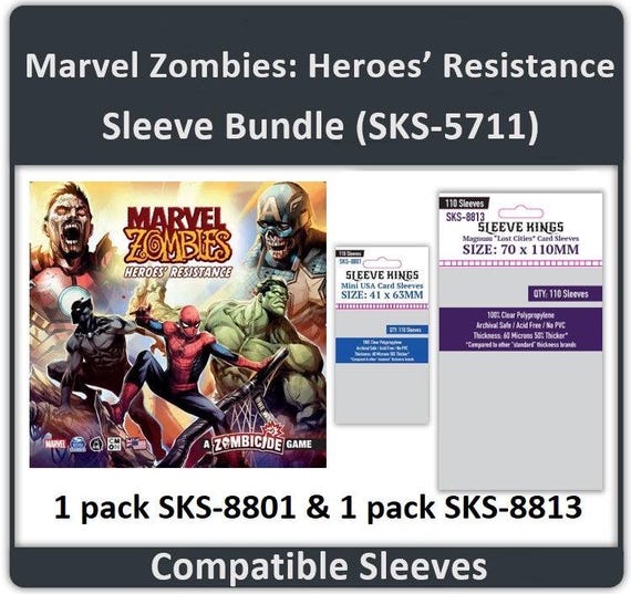 zombicide card sleeve size 