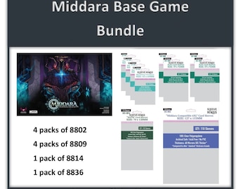 Middara Base Game&quot; Compatible Sleeve Bundle (8802 x 4 + 8809 x 4  8814 x 1  8836 x 1)