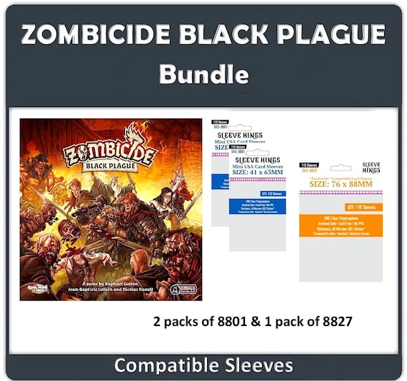 zombicide card sleeve size Opaque Mini American Sleeves for Zombicide, Arkham Horror and many more games! red Compatibility claims only extend to the physical size of the cards in each respective game and no claim to endorsement or authorization by the respective rights holders is expressed or implied by Sleeve Kings and Imperial Publishing Opaque Mini American Sleeves for