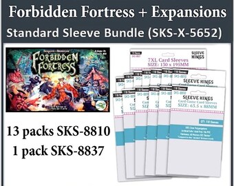 Shadows of Brimstone: Forbidden Fortress" + All Expansions Compatible Sleeve Bundle (8810 X 13 +8837 X1)