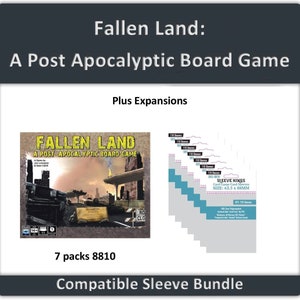 Fallen Land: A Post Apocalyptic Board Game + Expansions&quot; Compatible Sleeve Bundle (8810 X 7)