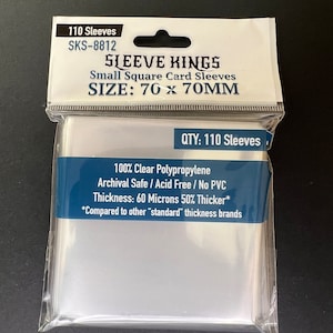 Sleeve Kings Small Square Card Sleeves (70x70mm) - 110 Pack, -SKS-8812