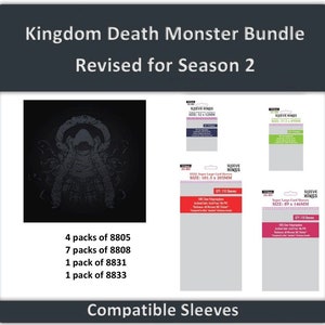 Kingdom Death: Monster" Compatible Sleeve Bundle (8805 x 4 + 8808 x 7  8831 x 1  8833 x 1)