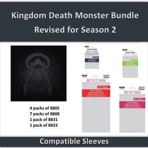 Kingdom Death: Monster" Kompatibel Sleeve Bundle (8805 x 4 + 8808 x 7 8831 x 1 8833 x 1)