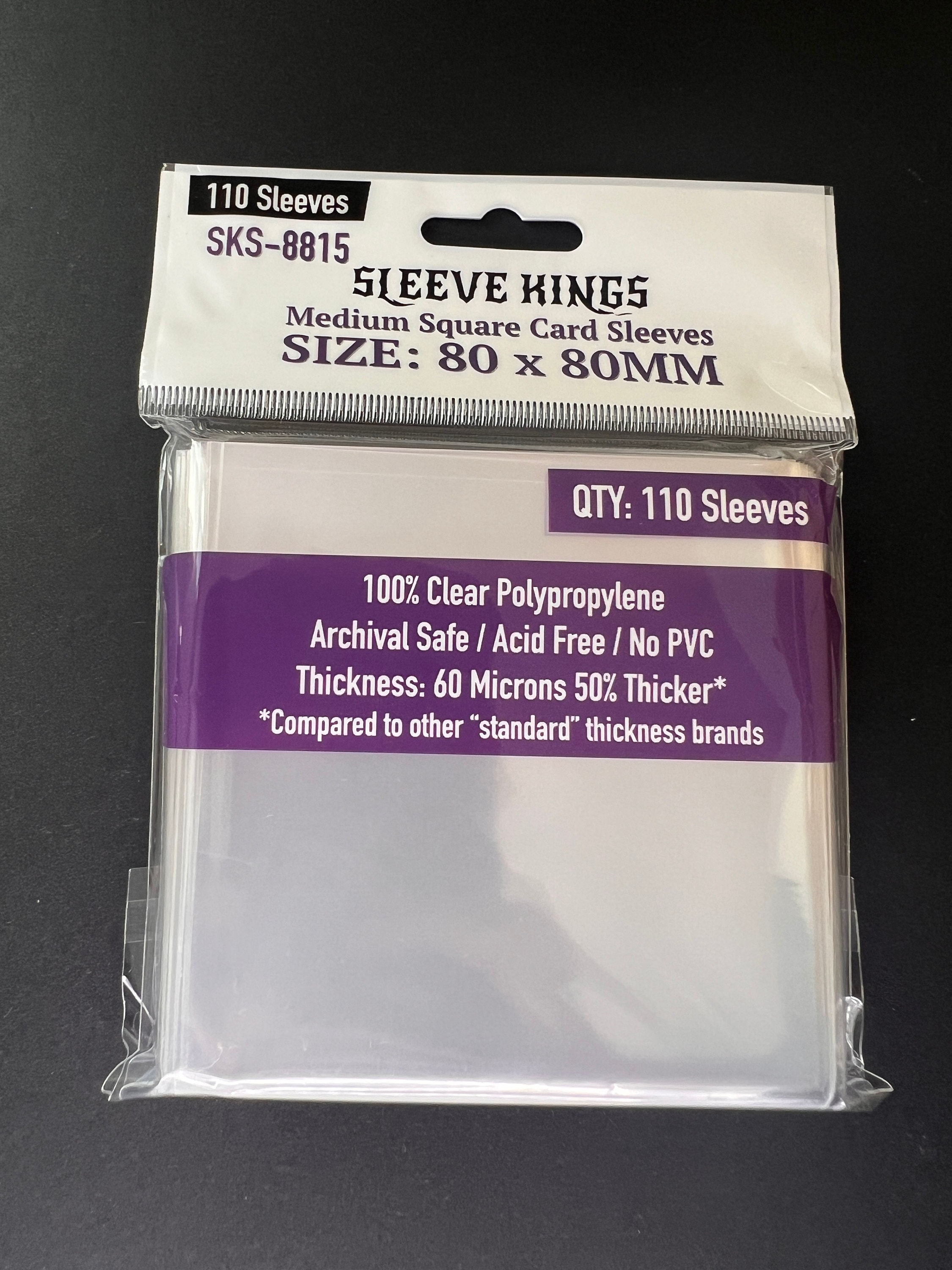 Sleeve Kings Medium Square Card Sleeves (80x80mm) - 110 Pack, -SKS-8815 - Etsy Sleeve Kings Medium Square Card Sleeves (80x80mm) - 110 Pack, -SKS-8815 - Etsy