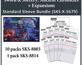 Sword & Sorcery: Ancient Chronicles" + Expansions Compatible Sleeve Bundle (8803 X 10 + 8814 X 1)