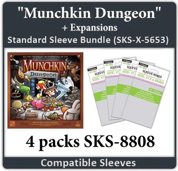 Munchkin Dungeon" All in Compatible Sleeve Bundle (8808 X 4) - Etsy Denmark