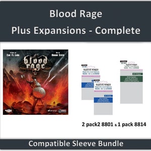 Blood Rage + Expansions Complete" Compatible Sleeve Bundle (8801 X 2  8814 X 1)