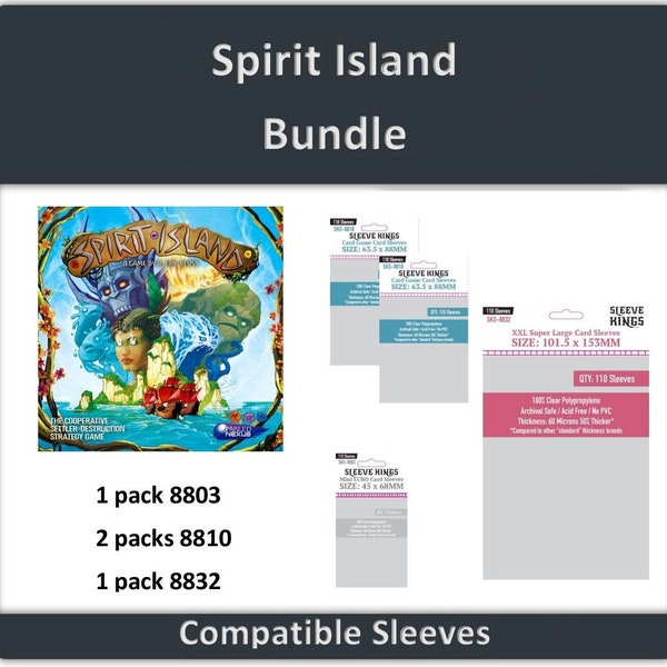 Spirit Island" Compatible Sleeve Bundle (8803 X 1 + 8810 X 2  8832 X 1)