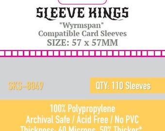 Wyrmspan" Compatible Card Sleeves (57x57mm) 110 Pack, 60 Micron, SKS-8849