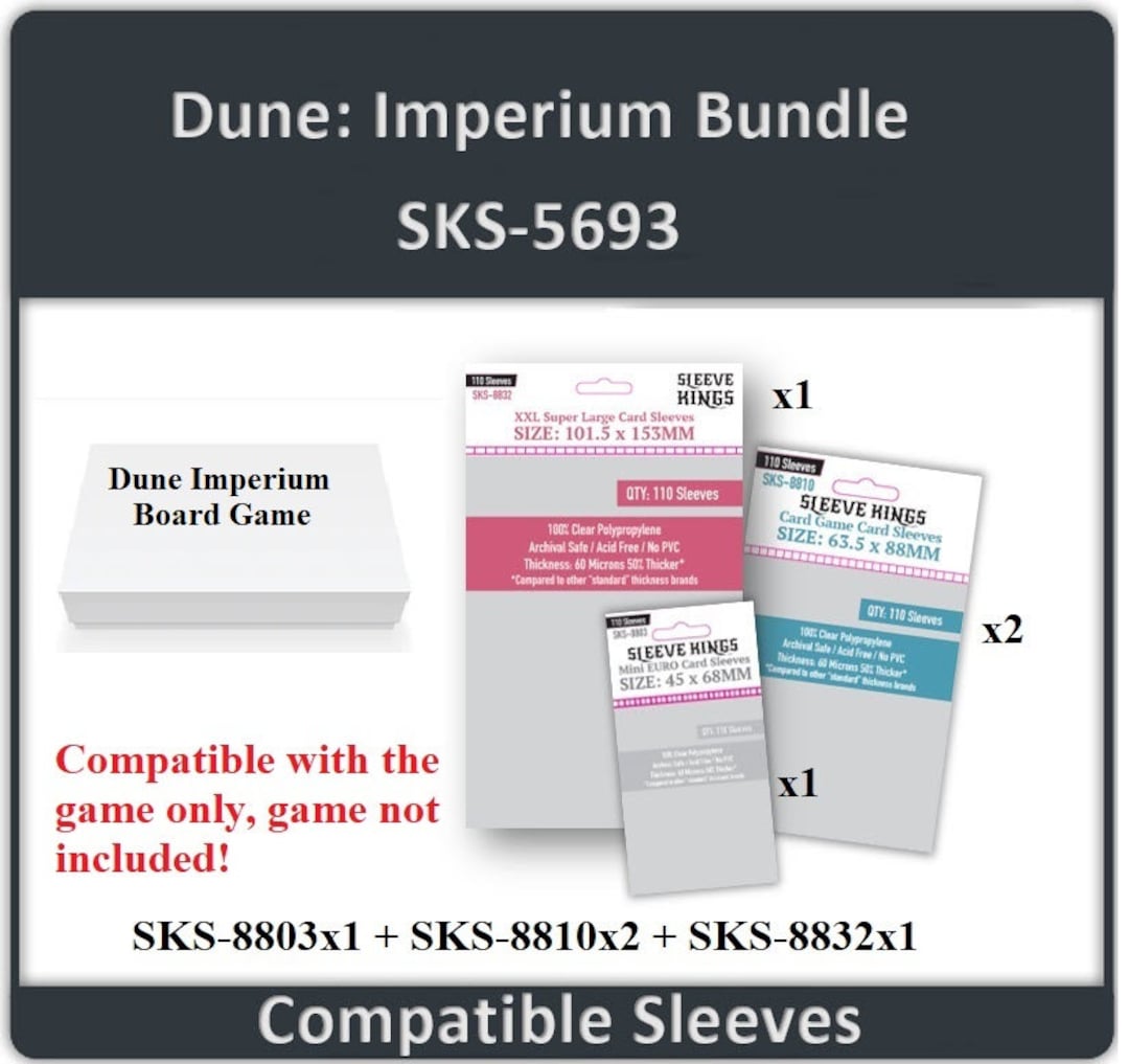 Dune Imperium Compatible Sleeve Bundle 8803 X 1 8810 X 2 8832 X 1 Etsy