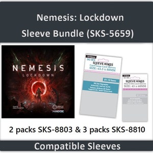 Nemesis: Lockdown Base Game Compatible Sleeve Bundle (8803 X 2 + 8810 X 3)
