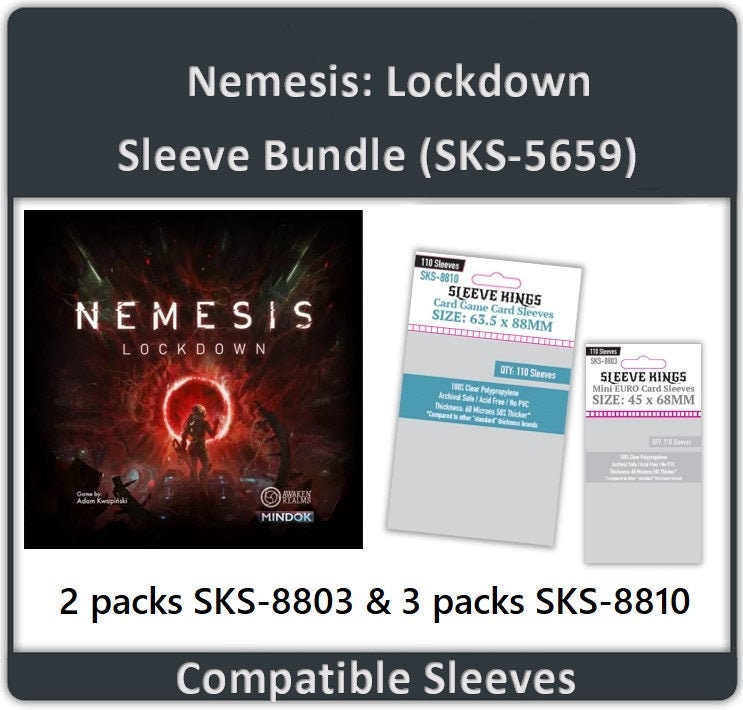 Ryker Kartenhüllen Set Für Nemesis: Lockdown - 247 Standard & 127 Mini Hüllen