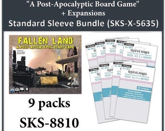 Fallen Land: A Post Apocalyptic Board Game" + Expansions Compatible Card Sleeve Bundle (8810 X 9)