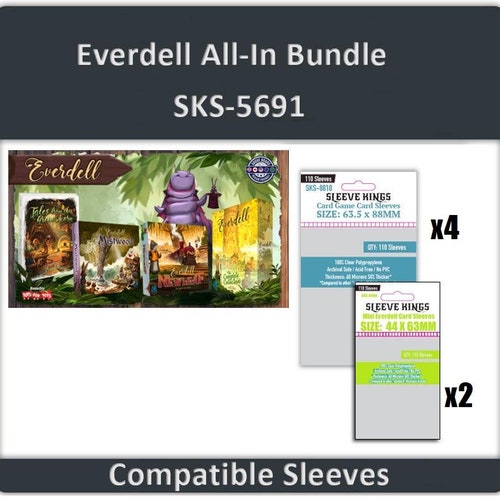 Everdell Allin Compatible Sleeve Bundle 8840 X 2 Etsy
