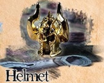 Player Token: Gold Color Helmet In Metal Alloy