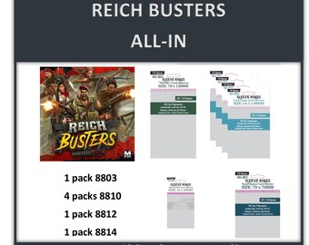ReichBusters Project" Compatible (All-In Pledge) Card Sleeve Bundle (8803 X 1 + 8810 X 4 + 8812 X 1 + 8814 X 1)