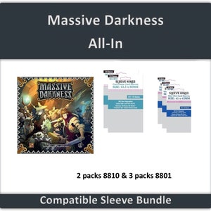 Massive Darkness All In&quot; Compatible Sleeve Bundle (8801 X 3 + 8810 X 2)