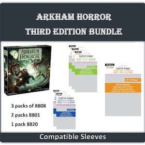 Arkham Horror Third Edition&quot; Compatible Sleeve Bundle (8808 X 3 + 8801 X 2  8820 X1)