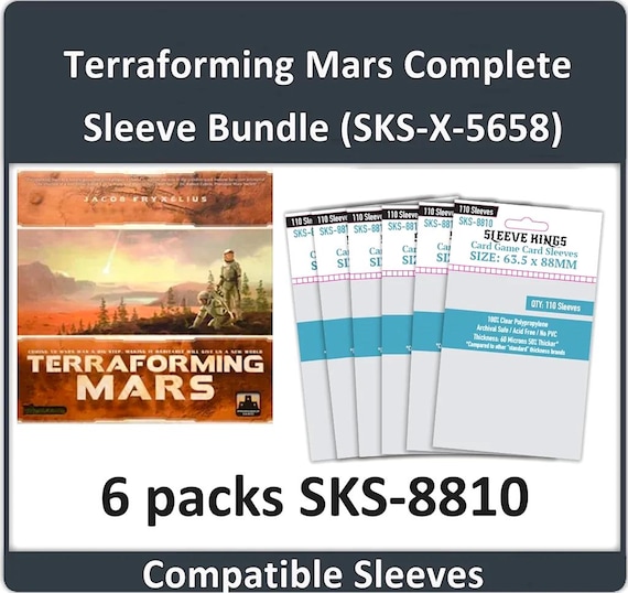 terraforming mars card sleeves Terraforming Mars Complete Compatible Sleeve Bundle (8810 X 6)