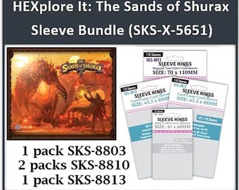 HEXplore It: The Sands of Shurax" Core Box Compatible Sleeve Bundle (8803 x 1, 8810 x 2, 8813 X 1)