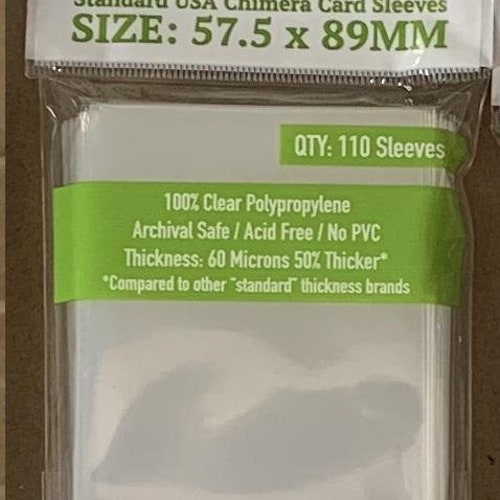 Sleeve Kings Standard USA Card Sleeves 56x87mm 110 Pack Etsy