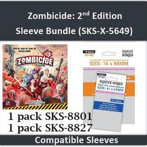 Zombicide 2nd Edition Compatible Card Sleeve Bundle (8801 X 1 + 8827 X 1)