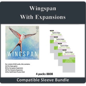 Wingspan + All Expansions" Compatible Sleeve Bundle (8808 X 4)