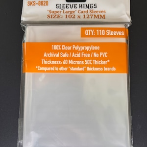 Mangas "súper grandes" de Sleeve Kings (102 x 127 mm) -Paquete de 110, -SKS-8820