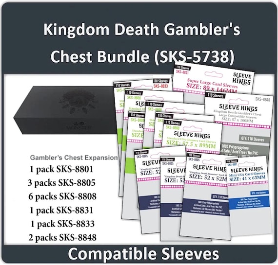 kdm card sleeves "Kingdom Death: Monster-Gambler's Chest" Compatible Card Sleeve Bundle