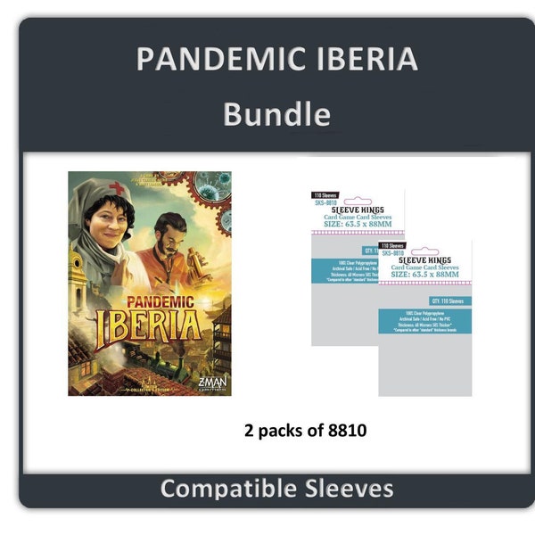 Pandemic: Iberia" Compatible Sleeve Bundle (8810 x 2)