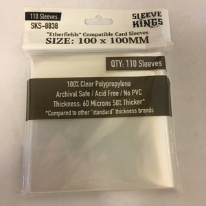 Etherfields Compatible&quot; Sleeves (100 X 100 MM) - 110 Pack, sks-8838